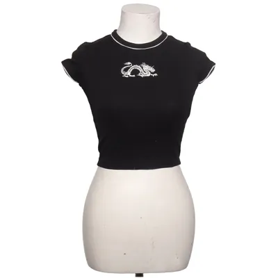 T-shirt (Zwart) van Bershka Katoen, Elastaan, Modal