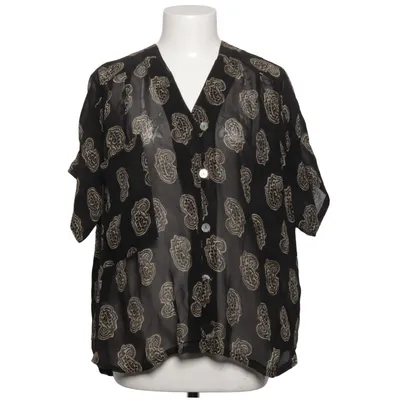 Blouse (Zwart, Beige) van Hopsack Viscose