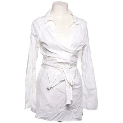 Wrap blouse (White) from Cotélac Cotton, Elastane
