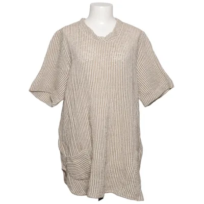 Cardigan (Beige, Wit) van Hopsack Linnen