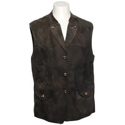 Leren vest (5939000) van Julius Lang Acetaat, Leer, Viscose
