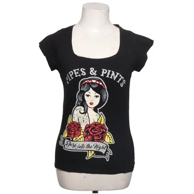 T-shirt (Sort, Flerfarvet) fra Melrose