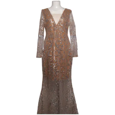 Evening gown (Beige, Silver, Multicolored) Polyester