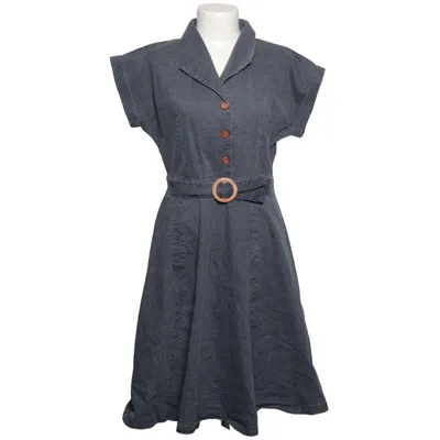 Shirt dress (Blue) from Banned Retro Cotton, Elastane, Polyester