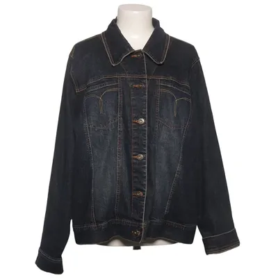 Jeansjacka (Blå) från Plus Free Form Bomull, Elastan