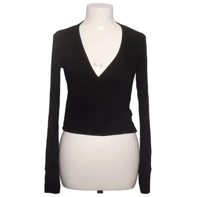 Slå-om bluse (Sort) fra Michael Lauren Elastan, Viscose