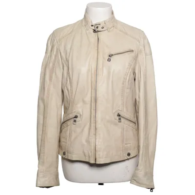 Veste en cuir (Beige) de Jilani Collection