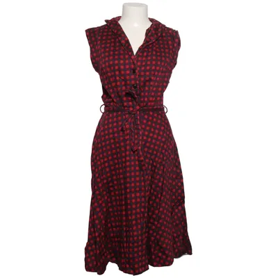 Jurk (Rood, Zwart) van Lady Vintage Katoen, Elastaan