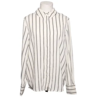 Shirt (White, Black) from Mango Polyester