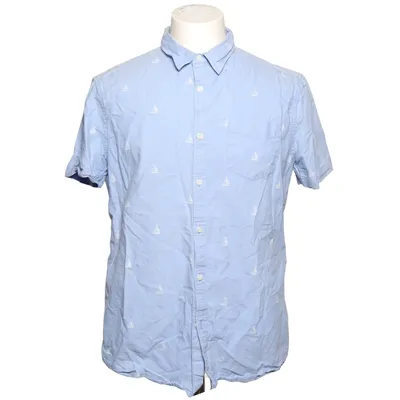 Chemise à manches courtes (Bleu, Blanc) de Cambridge Dry Goods Coton