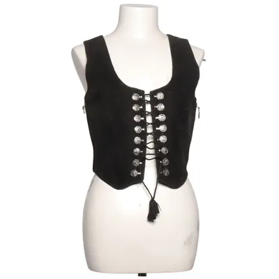 Gilet en cuir (Noir) de PG Leather Fashion Cuir