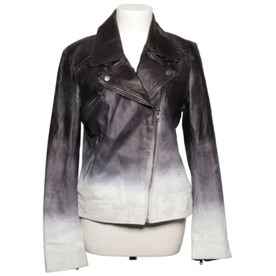 Bikerjacka (Svart, Grå, Vit) från Barneys Originals Skinn, Polyester