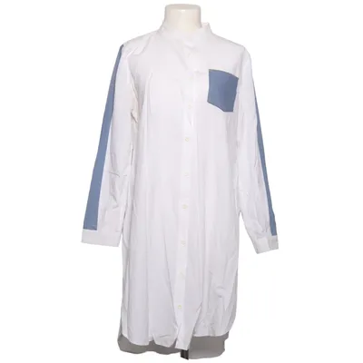 Robe chemise (Blanc, Bleu) de Selma Sari Design