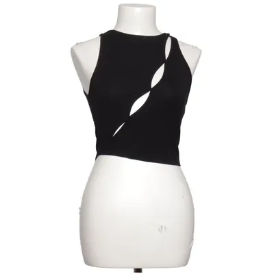 Crop top (Zwart) van The Kript Katoen, Elastaan