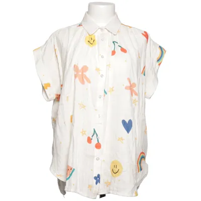 Short sleeve shirt (White, Multicolored) from Fanfan Cotton