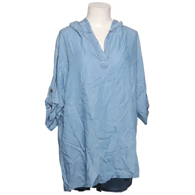 Korte mouwen capuchon sweater (Blauw) van Moda Italia Tencel