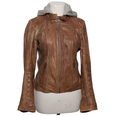 Leren jack (Bruin) van Loud by Gipsy Katoen, Leer, Polyester