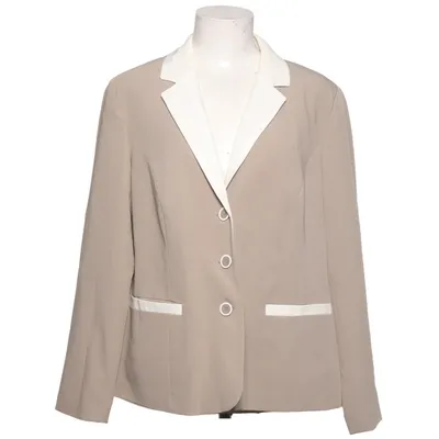 Blazer (Beige, Blanc) de Fair Lady Élasthane, Polyester, Viscose