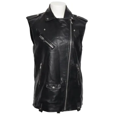 Bikerväst (Svart) från Stradivarius Bomull, Polyester, Viskos