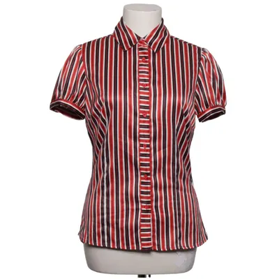 Kortærmet skjorte (Rød, Sort, Hvid) fra TeX by Max Azria Elastan, Polyester