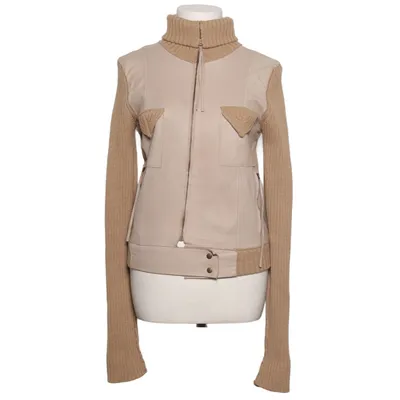 Jakke (Beige, Brun) fra Patrizia Pepe Læder, Uld