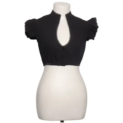 Dirndlblus (Svart) från Almsach Bomull, Polyester