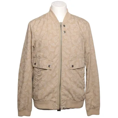 Bomberjack (Beige, Wit) van Pretty Green Katoen, Elastaan, Polyester
