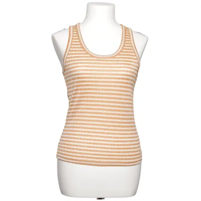 Tank Top (Brown, White) from Etam Metallic fiber, Polyester