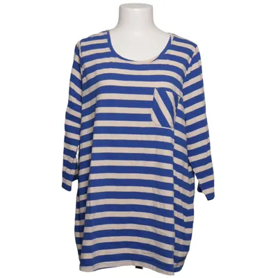 Långärmad t-shirt (Blå, Vit) från Ulla Popken