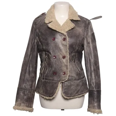 Shearlingjacka (Grå) från Gipsy Akryl, Skinn, Polyester