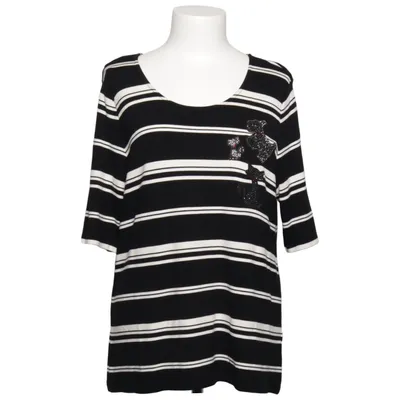 T-shirt (Black, White) from Margittes Elastane, Polyester, Viscose