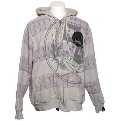 Hoodie (Gray, Blue) from Pelle Pelle Cotton, Polyester