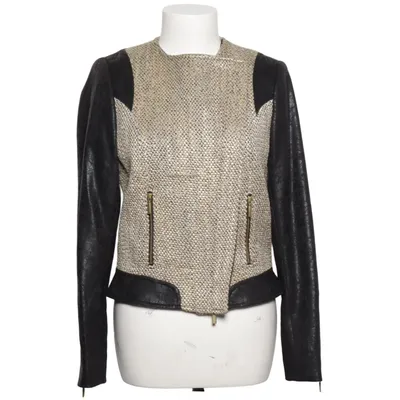 Veste (Noir, Beige) de Lauren Vidal Élasthane, Fibre métallique, Polyester, Viscose, Laine