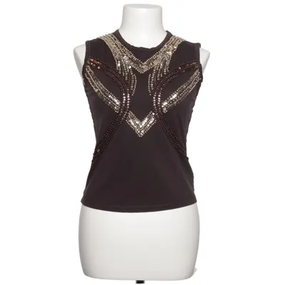 Tanktop  (Brun) fra John Richmond Bomuld, Silke