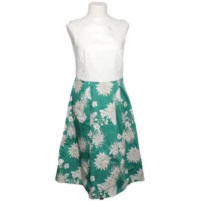 Dress (White, Green) from Comma Cotton, Elastane