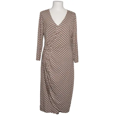 Jurk (Bruin, Wit) van Krisp Elastaan, Viscose