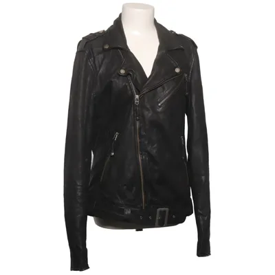 Veste de motard (Noir) de Freaky Nation Coton, Cuir, Polyester