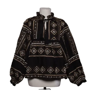 Bluse (Sort, Beige) fra Smashed Lemon Bomuld