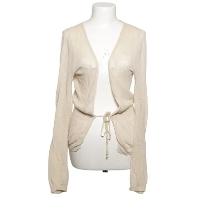 Slå om-cardigan (Beige) fra Massimo Dutti Woman Bomuld, Polyamid, Silke