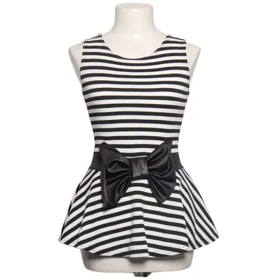 Peplum top (Black, White) from Instyle Elastane, Polyester