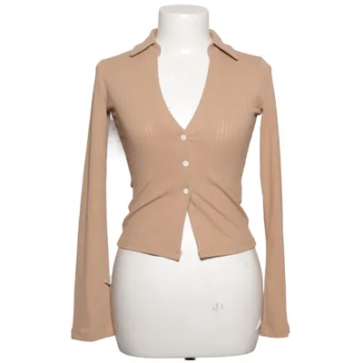 Cardigan (Beige) from Bershka Elastane, Polyester