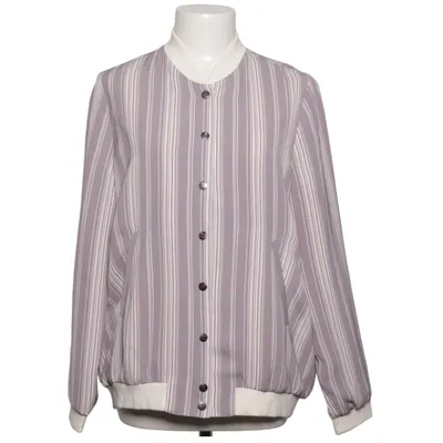 Bomber jacket (Gray, White) from Fiora Blue Polyester