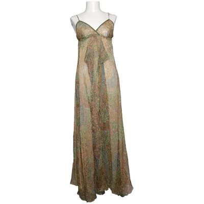 Dress (Yellow, Brown, Multicolored) from Zara Basic Polyester, Silk