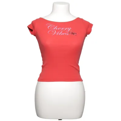 T-shirt (Red) from Zara Cotton, Elastane