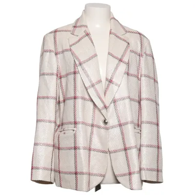 Blazer (Wit, Meerkleurig) van Maryley Katoen, Polyester