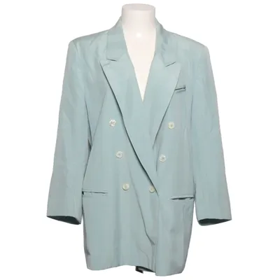 Blazer (Bleu) de Trevira Polyester, Laine