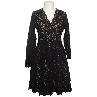 Kleid (Schwarz, Beige) von H&M Party Polyamid, Viskose, Baumwolle, Polyester
