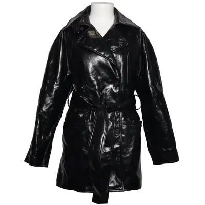 Trenchcoat (Sort) fra Weekday Polyester, Polyurethan, Viscose