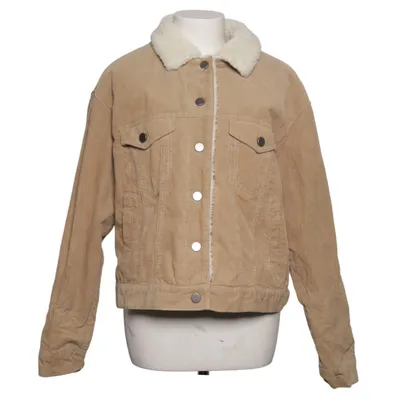 Veste en jeans fourrée (Beige, Blanc) de ASOS Denim Acrylique, Coton, Polyester
