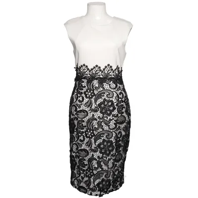 Robe de cocktail (Blanc, Noir) de Emamoda Élasthane, Polyester